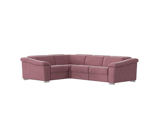 Nicoletti - Galileo Fabric Corner Power Recliner Sofa - Pink