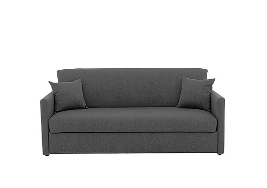 Versatile 3 Seater Fabric Sofa Bed with Slim Arms - Grey