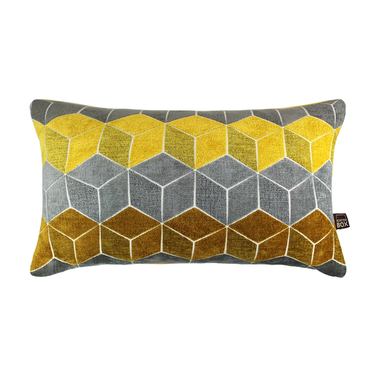 Pillow 35X50Cm Grey/ Yellow