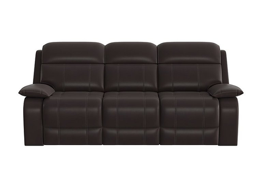 Moreno 3 Seater Leather Power Recliner Sofa - Brown- World of Leather