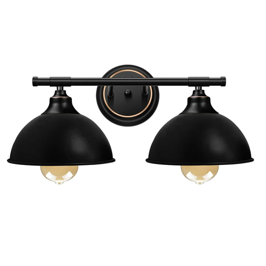Metal Twin LED Wall Light Industrial Style Indoor Sconce Metal Light Shade Lamp