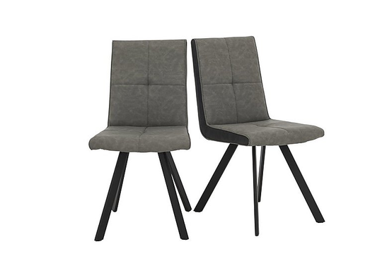 Phoenix Pair of Dining Chairs - Grey