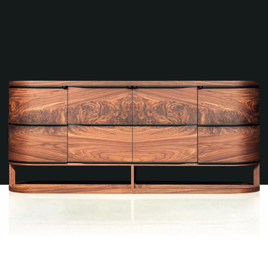 Aria 210Cm Wide 1 Drawer Walnut Solid Wood Sideboard