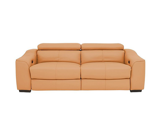 Elixir 3 Seater Leather Power Recliner Sofa - Yellow- World of Leather