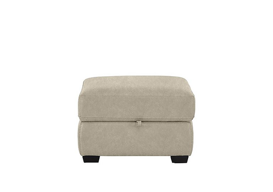 Compact Collection Petit Fabric Storage Footstool - Cream