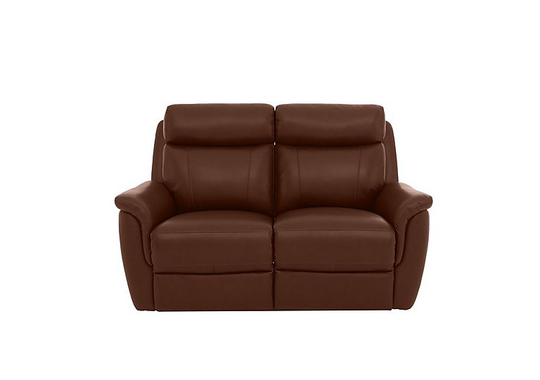 Orlando 2 Seater Leather Sofa - Brown
