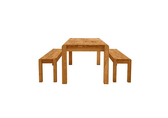 Bakerloo Large Extending Table and 2 Large Benches Dining Set