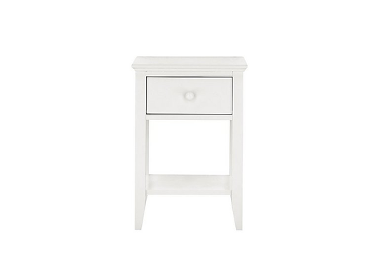 Faye 1 Drawer Bedside Table - White