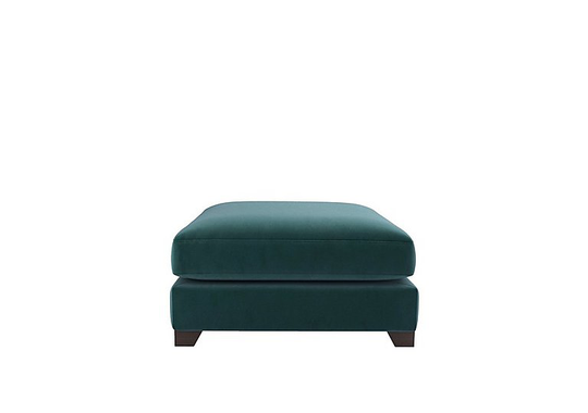 The Lounge Co. - Lorrie Fabric Footstool - Blue