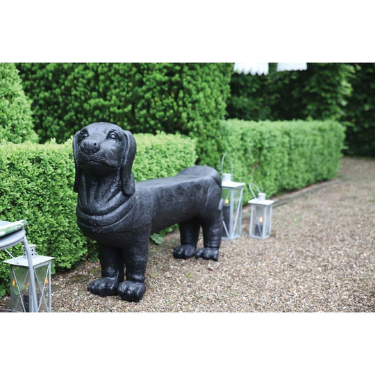 Ahmaria Dachshund Stone Park Bench