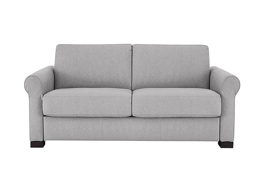 Nicoletti - Alcova 2 Seater Fabric Sofa with Scroll Arms - Grey