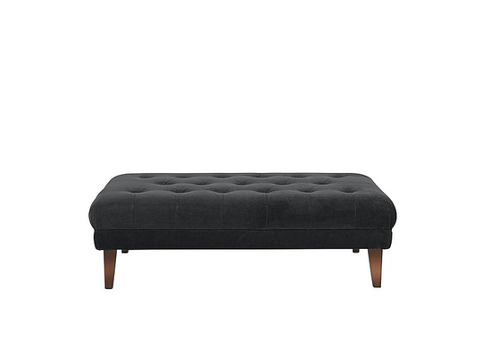 Boutique Palace Fabric Bench Stool - Grey