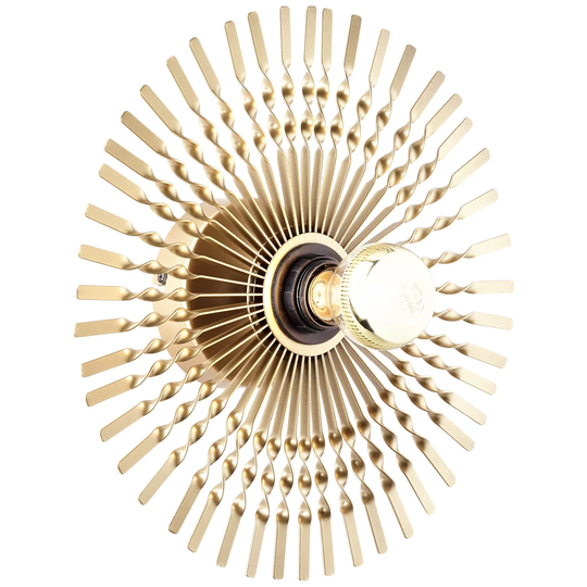 1 - Light Dimmable Gold Flush Mounted Sconce