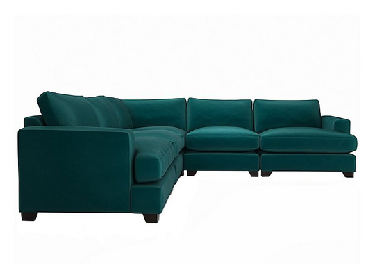 The Lounge Co. - Lorrie Large Fabric Corner Sofa - Blue