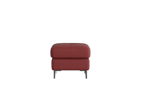 Nicoletti - Maldini Leather Footstool - Red