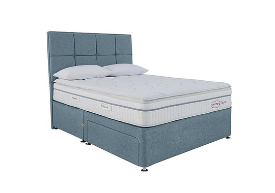 Sleepeezee - Memory Touch 2800 Divan Set - Double - Blue