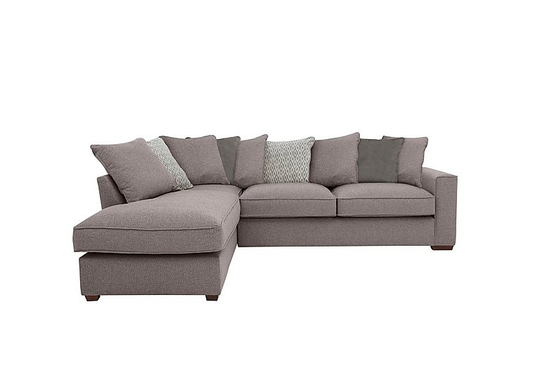 Cory Fabric Corner Chaise Scatter Back Sofa Bed - Grey