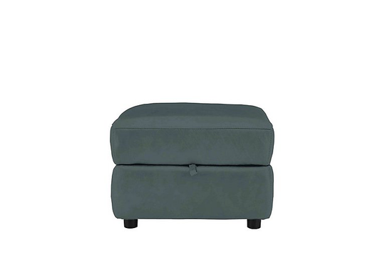 Relax Station Revive Leather Storage Footstool - Green- World of Leather