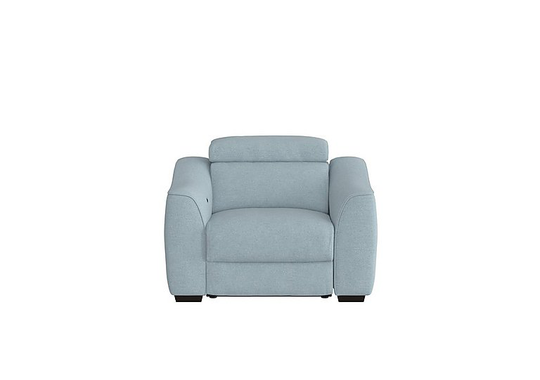 Elixir Fabric Manual Recliner Armchair - Blue