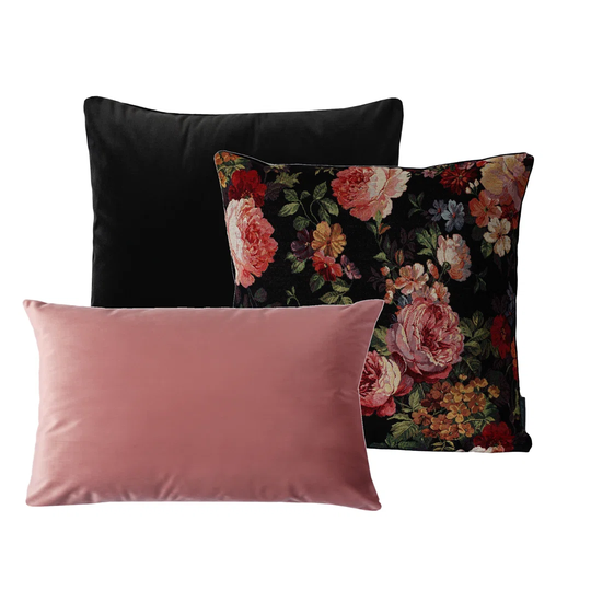Set Of 3 Pillows Rose