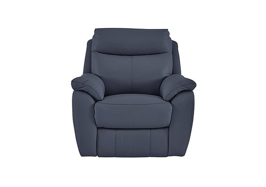 Snug Leather Armchair - Blue- World of Leather