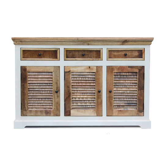 Sideboard Hulett In White Brown Country Style 140Cm