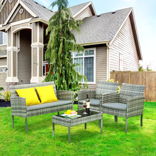 Abiba 4 - Person Sofa Set with Cushions