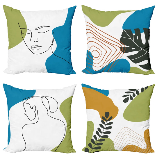 Harlei Indoor/Outdoor Abstract Square Scatter Cushion Cover