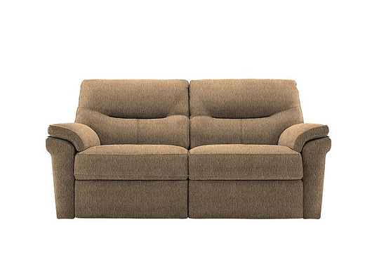 G Plan - Seattle 2.5 Seater Fabric Power Recliner Sofa - Brown