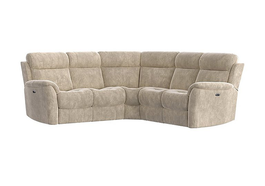 Relax Station Revive Fabric Manual Recliner Corner Sofa - Cream