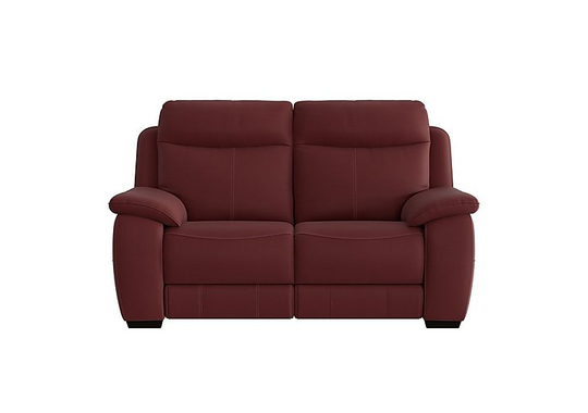 Starlight Express 2 Seater Leather Recliner Sofa - Red- World of Leather