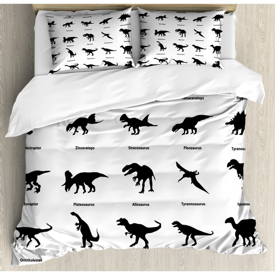 West Alton Black/White Microfiber 350 TC Modern & Contemporary Duvet Cover Set