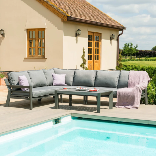 Briceyda Aluminium Corner Sofa Set - Grey