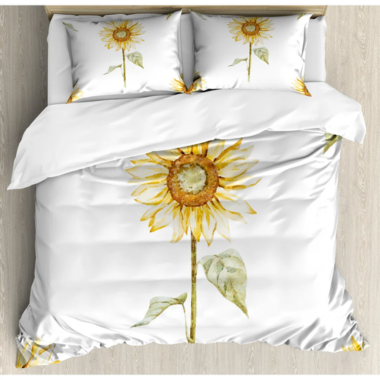 Apollo Yellow/Green/White Microfibre 350 TC Duvet Cover Set