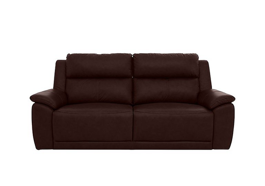 Utah 3 Seater Leather Sofa - Brown
