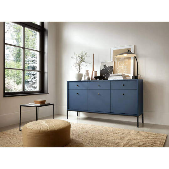 154cm Wide 3 Drawer Sideboard