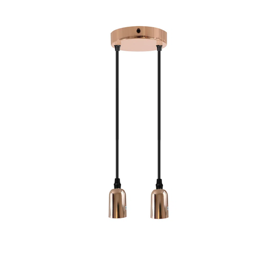 UK Light Pendant Fitting Ceiling Rose E27 Suspension Set Single & Multi Lights