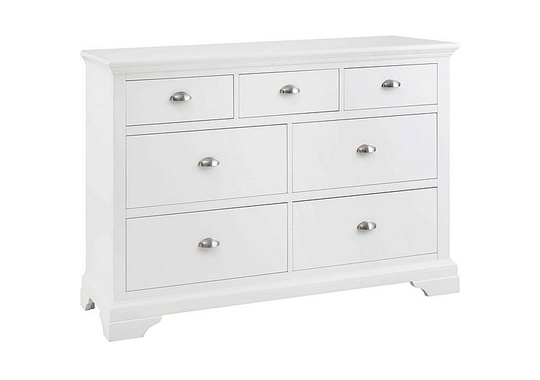 Furnitureland - Emily 7 Drawer Chest - White