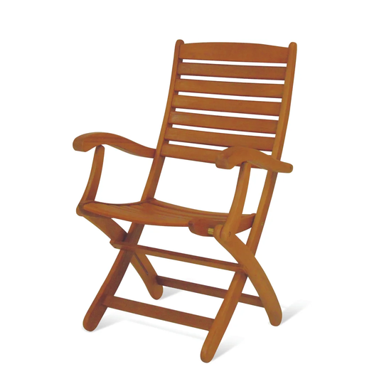 Set Of 2 Outdoor Chairs, Modern Style, Set Of 2 Outdoor Chairs In Eucalyptus Wood, 56X52h92 Cm, Color Brown