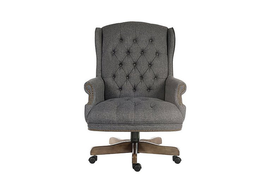 East River Chairman Fabric Chair - Grey