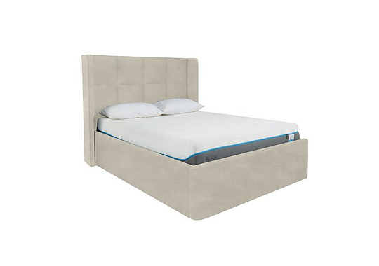 Shiva Ottoman Bed Frame - Double - Beige