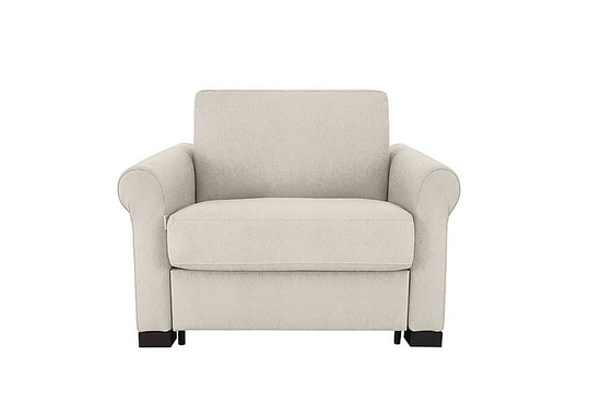 Nicoletti - Alcova Fabric Chair Sofa Bed with Scroll Arms - Beige