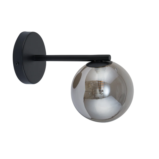 Roma 1 - Light Black Armed Sconce