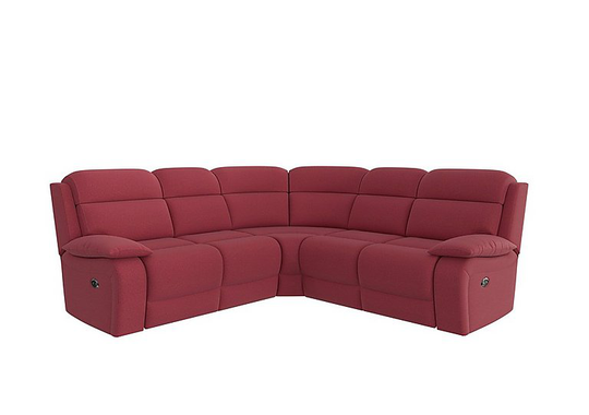 Moreno SD Ultra Soft Fabric Corner Recliner Sofa - Red