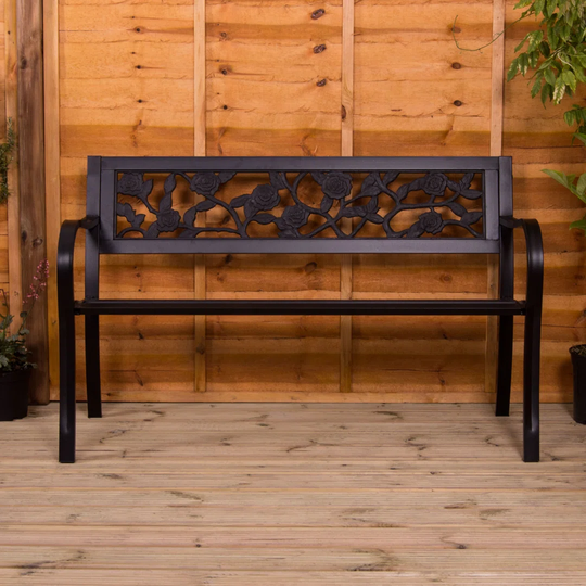 Miyoshi Rose Steel Park Bench