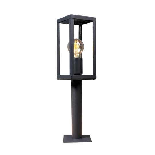 Canipe Black 1 -Light Hardwired Pedestal Light