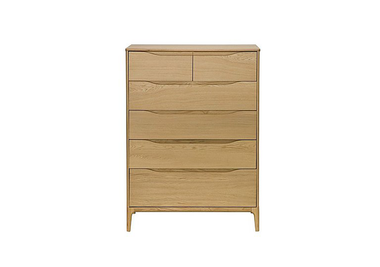 Ercol - Rimini 6 Drawer Tall Wide Chest - Brown