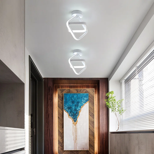 LED Ceiling Lights, Chandelier Lamp 20W Square Corridor Ceiling Lights, Warm White Light/White Light, Diameter 22CM