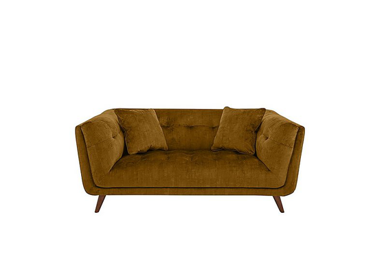 Rene 2 Seater Fabric Sofa - Yellow