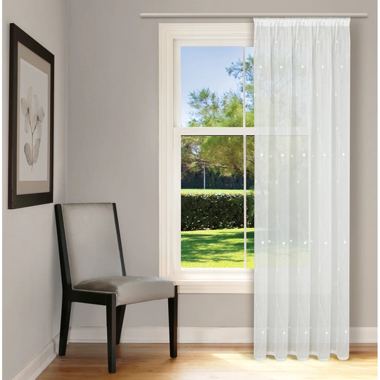 Felicia Pencil Pleat Semi Sheer Curtain